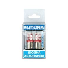 Лампочка з цоколем LED T4W SMD червона 12-діодів 24V-2,5Вт BA9s (Futura) (к-т.-2шт.) (70624)