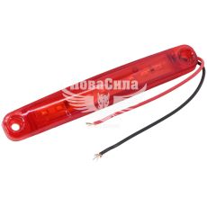 Ліхтар габаритний універсальний (Auto Light) LED 12-24V короткий 12-діодів 100х15мм. червоний (AL-0040-R)