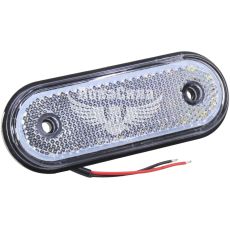 Ліхтар габаритний універсальний (Auto Light) LED 12-24V овал білий 120х45мм. (AL-0017-W)