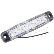 Ліхтар габаритний універсальний (Auto Light) LED 12-24V короткий 12-діодів 95х20мм. білий (AL-0039-W)