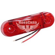Ліхтар габаритний універсальний (Auto Light) LED 12-24V короткий 9-діодів 87х25мм. червоний (AL-0036-R)