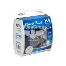 Лампочка галогенна H4 P43t 12V-60/55Вт (Brevia) 4200K (Power Blue) (кт. 2шт.) (12040PBS)