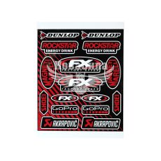 Наклейка (планшет) для мото Dunlop кт.-16шт. 29х24,5 червона (9-83)