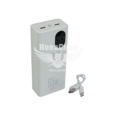 Портативний зарядний пристрій 30000mah (Brevia) 65W Li-Pol, LCD, White (45365)
