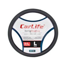Чохол руля L чорний 39-41см. (CarLife) (SW114L)