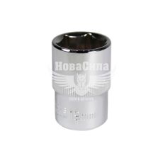 Головка торцева низька шестигранна 1/2 19мм. (Intertool) Хром ванадіум (ET-0019)