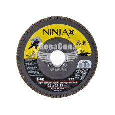 Круг пелюстковий шліфувальний NINJA Т27 125х22 мм Р40 (65V504)