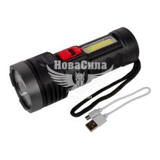 Ліхтарик ручний (КНР) діодний LED з боковим світлом та USB зарядкою (L-822-6) (L-822-6)
