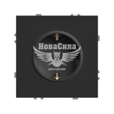 Розетка подвійна Ardero Soft ER112-B б/з, чорний (8642)