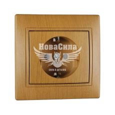 Розетка одинарна Lezard Mira з/з ПБТ, дуб класичний матовий (701-5151-122В)
