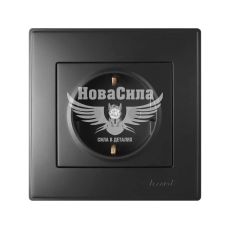 Розетка одинарна Lezard Lesya з/з, антрацит (705-4242-122B)