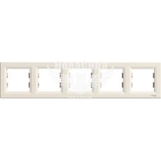 Рамка Schneider Electric Asfora 5-а горизонтальна, кремова (EPH5800523)