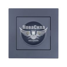 Розетка одинарна Lezard Vesna б/з, шефілд грей (742-3488-121B)