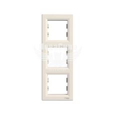 Рамка Schneider Electric Asfora 3-а вертикальна, кремова (EPH5810323)