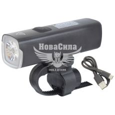 Фара велосипедная (Greys) LED 1500lm, 5000mAh, крепл. на руль, режим ближнего і дальнего света, до 10 час. (GR10240)