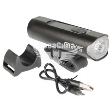 Фара велосипедная (Greys) 1xCree LED 500lm, крепл. на руль, 2400mAh, раб. до 80 год, дисплей (GR10180)