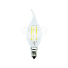 Світлодіодна лампа Delux E14 Filament 4Вт 4000K BL37B Свіча на вітру (90011686)