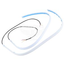 Светодиодная LED лента для фар автомобиля гибкая 60см. (КНР) LED 12В белый+желтый (АТР2165)