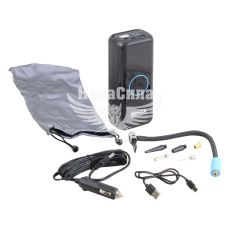 Компрессор портативный 3в1 (Brevia) 6000mAh, LED-фонарь, PowerBank, Autostop (25120PTI	)