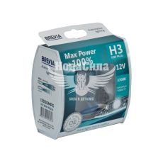 Лампочка галогенна H3 PK22s 12V-55Вт (Brevia) +100 (Max Power) (кт. 2шт.) (12030MPS)