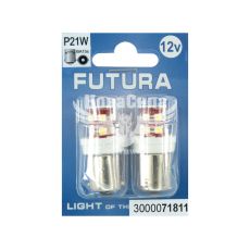 Лампочка 1-но конт. груша біла LED SMD 12V 24-діоди R10W BA15s (Futura) (к-т.-2шт.) (71811)