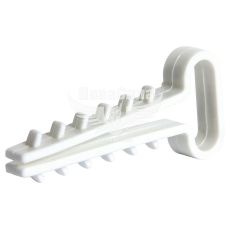 Дюбель-ялинка для плоского кабелю E.NEXT e.metiz.dowel.flat.fir.14, 14 мм, білий, 100 шт. (m0080023)