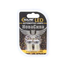 Лампочка 1-но конт. груша белая LED SMD 12V 9-диодов 3014 S25 BA15s CANbus (Solar) (к-т.-2шт.) (SL1412)