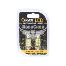 Лампочка 2-ох цокольна LED T11_C5W SMD біла 30-діодів 12V-5Вт SV8.5-8 39мм. CANbus (Solar) (к-т.-2шт.) (SL1423)