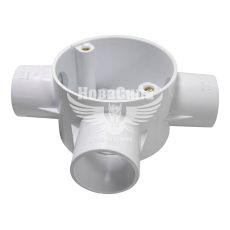 Коробка соединительная трубная E.NEXT e.pipe.3.db.stand.16, 3 ввода, для гладких труб d-16 мм, серая, IP44 (s7035001)