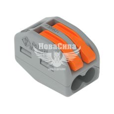 Клемма самозажимная WAGO 222-412 на 2 проводника 0,08–2,5 мм2 с рычажками (222-412)