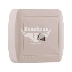 Розетка комп'ютерна Lezard Demet RJ45 CAT5, крем (711-0300-139)