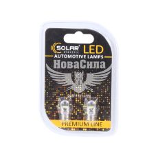 Лампочка без цоколя LED T10_W5W LEDS біла 1-діод F10 12V W2.1x9.5d (Solar) (к-т. 2шт.) (SL1406)