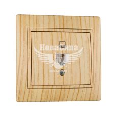 Розетка комп'ютерна Lezard Mira RJ45 CAT5, дуб вибілений матовий (701-5252-139)