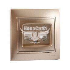 Розетка комп'ютер + телефон Lezard Mira RJ45 CAT5 + RJ11, світло-коричневий перламутр (701-3131-143)