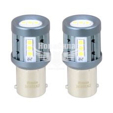 Лампочка 1-но конт. груша біла LED SMD 12/24V 15-діодів 3030 P21W BA15s CANbus (Brevia) (к-т.-2шт.) (10401X2)