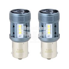 Лампочка 1-но конт. груша біла LED SMD 12/24V 12-діодів P21W BA15s CANbus (Brevia) (к-т.-2шт.) (10501X2)
