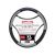Чохол руля XL шкіра чорний з сірим 41-43см. (CarLife)