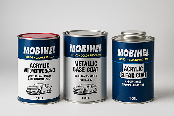 Фарби, емалі, лаки та матеріали для авто Mobihel (Helios) Фарби, емалі, лаки та матеріали для авто Mobihel (Helios)