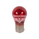 Лампочка 1-но конт. груша червона 12V-21Вт BAW15S BA15s (Philips)