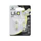 Лампочка 2-ох цокольна LED T11_C5W SMD біла 6-діодів 12V-5Вт SV8.5-8 36мм. (Zollex) (к-т.-2шт.)