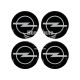 Наклейка Opel на ковпаки (силікон) чорна діам. 7