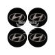 Наклейка Hyundai на ковпаки (силікон) чорна діам. 5х5