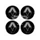 Наклейка Renault на ковпаки (чорна) (силікон) діам. 5х5