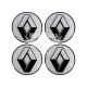 Наклейка Renault на ковпаки (силікон) срібна діам. 7