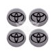 Наклейка Toyota на ковпаки (силікон) срібна діам. 5х5