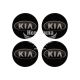 Наклейка KIA на колпаки (силикон) черная диам. 5х5