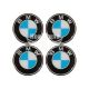 Наклейка BMW на ковпаки (силікон) синя діам. 7
