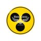 Наклейка глухонемой (круг желтый фон) 14,5см