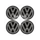 Наклейка VW на ковпаки (силікон) срібна діам. 7