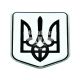 Наклейка Герб України (чорн. на срібному тлі) (силікон) 5,8х4,5